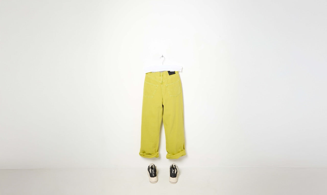 vibrant yellow damon jeans