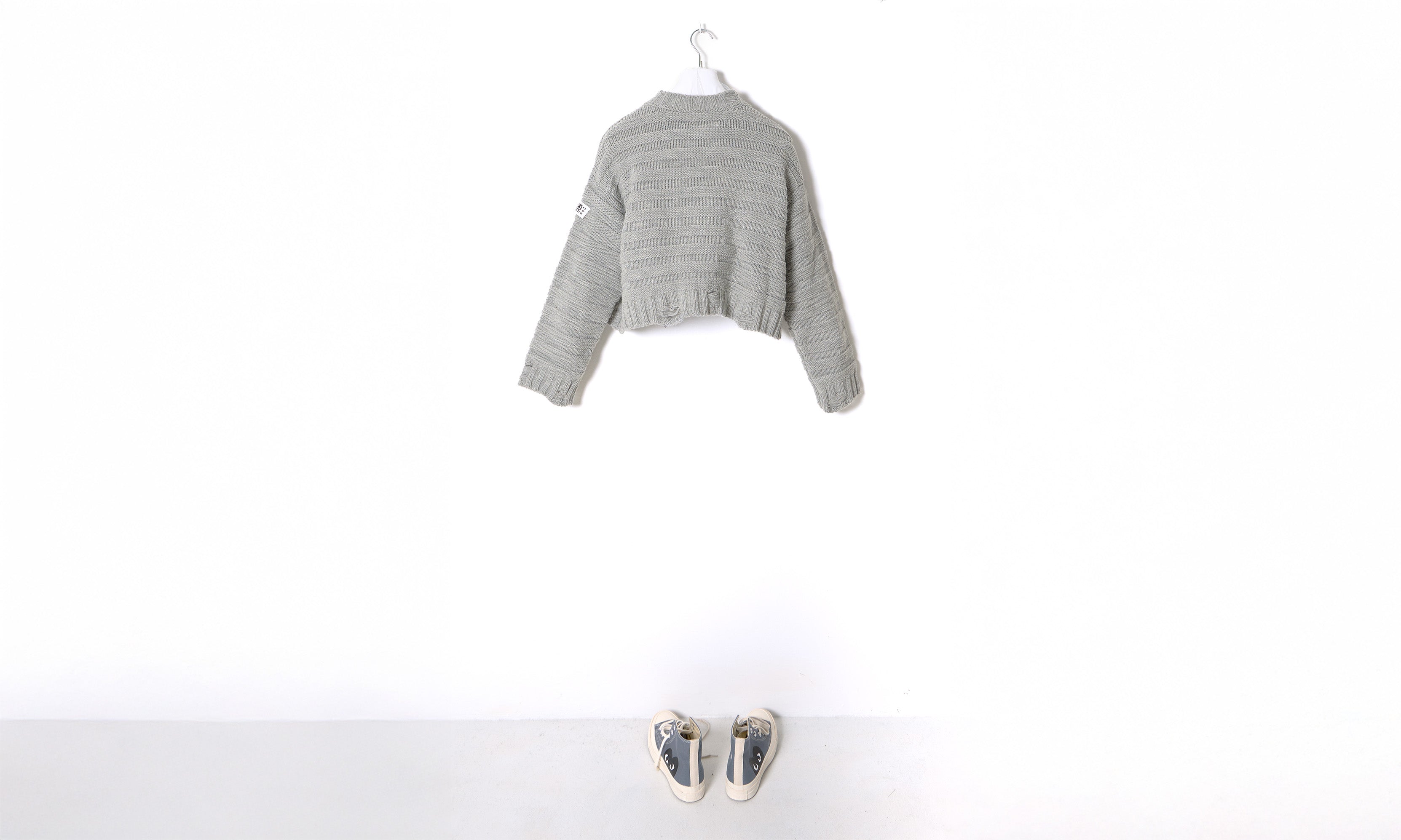 Grey Sweather and Scarf Outfit