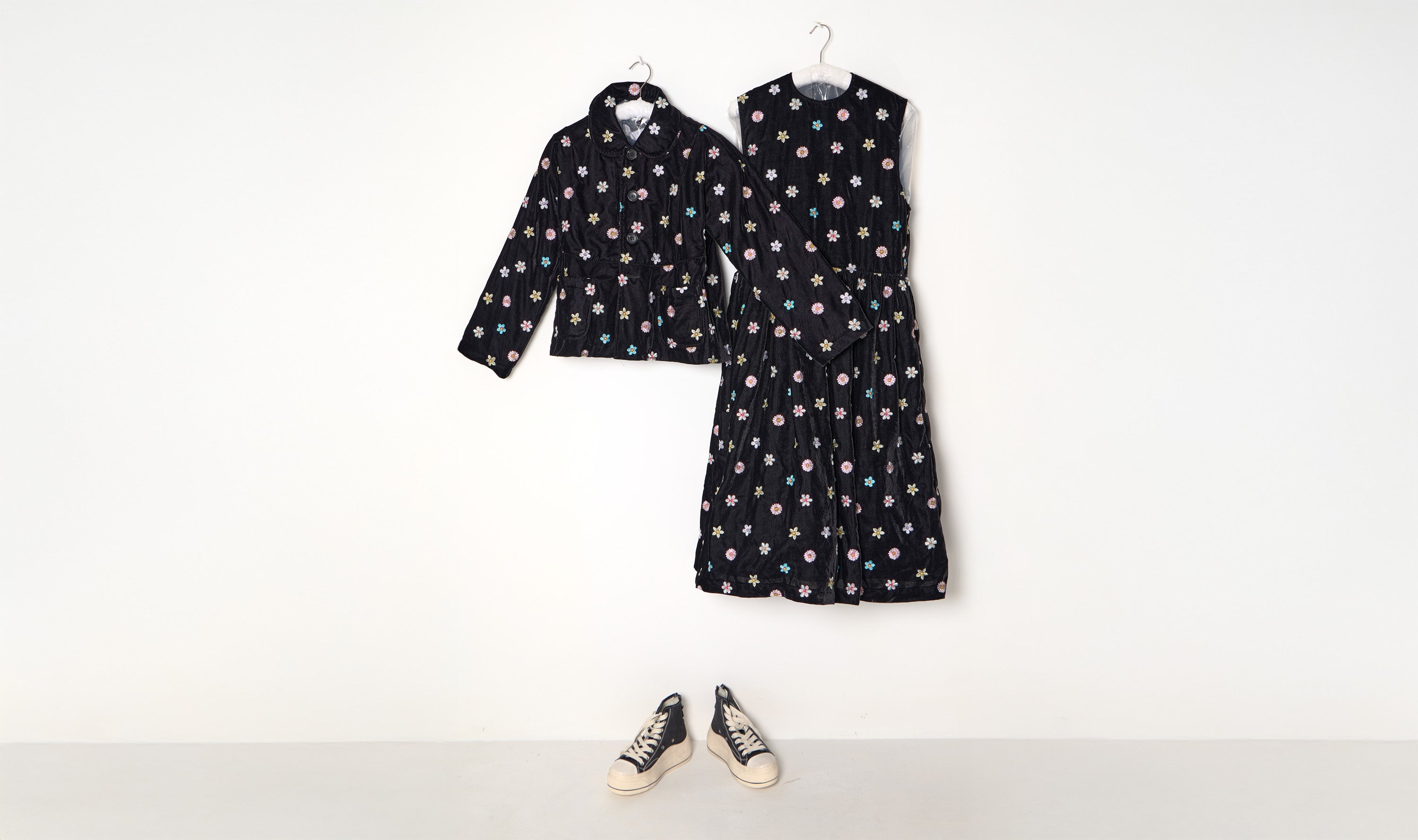 Ebroidered Black Velvet Outfit