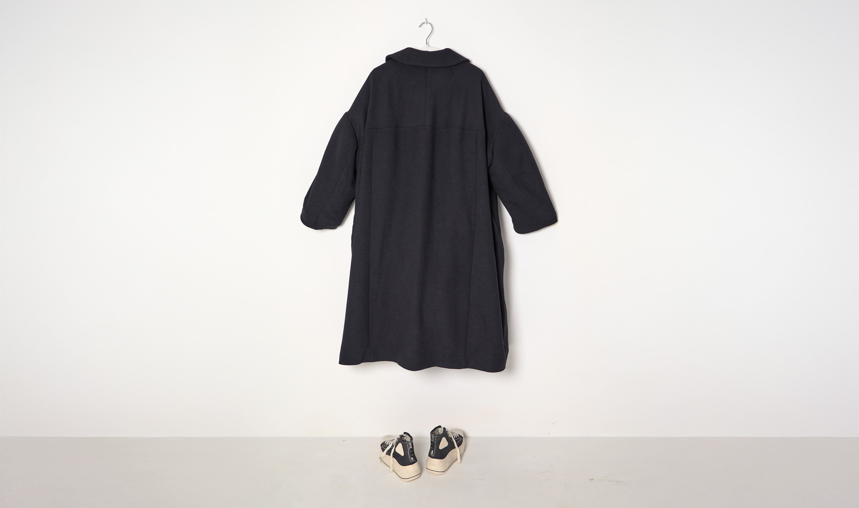 Black Draped Coat