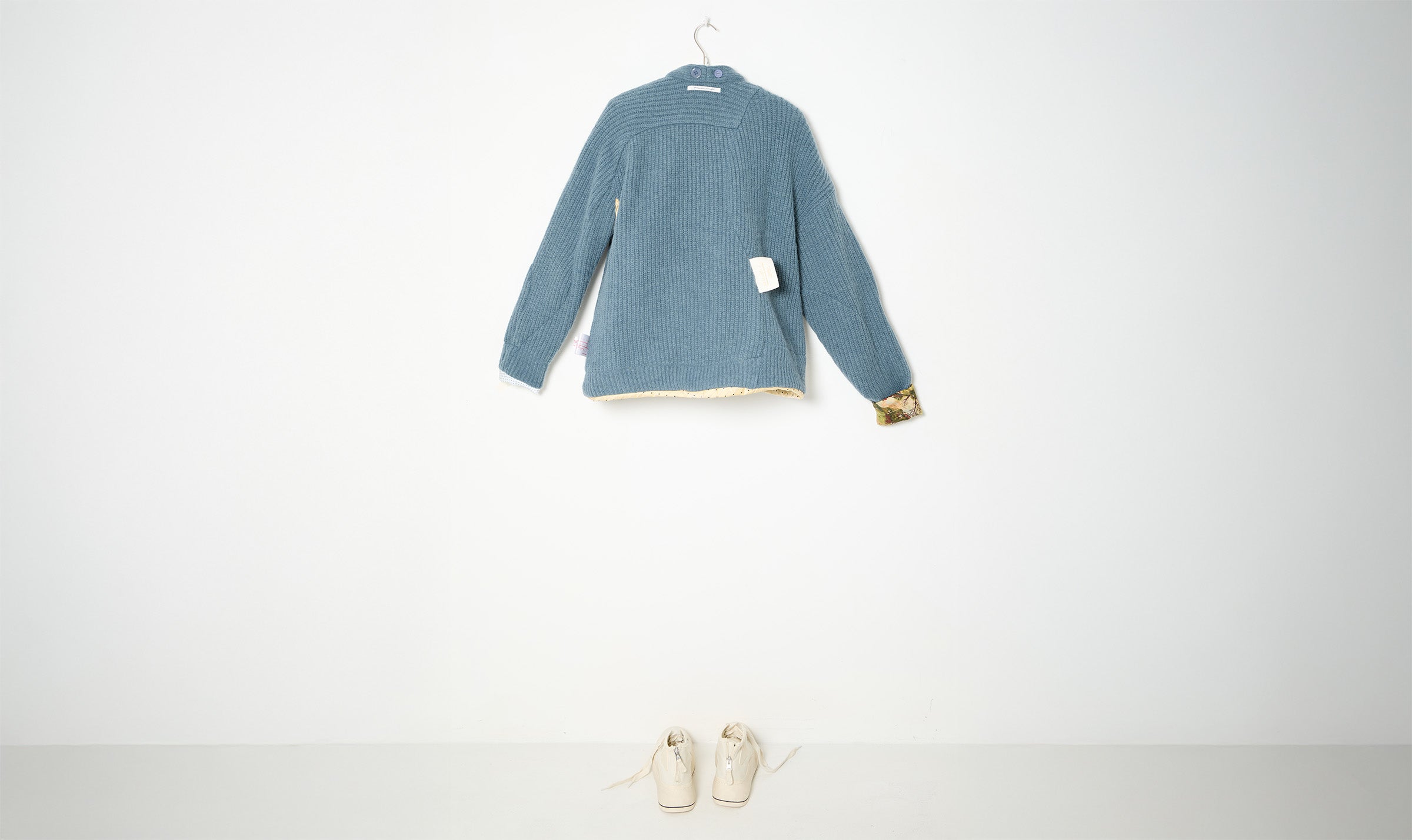 light blue/gray woolen cardigan