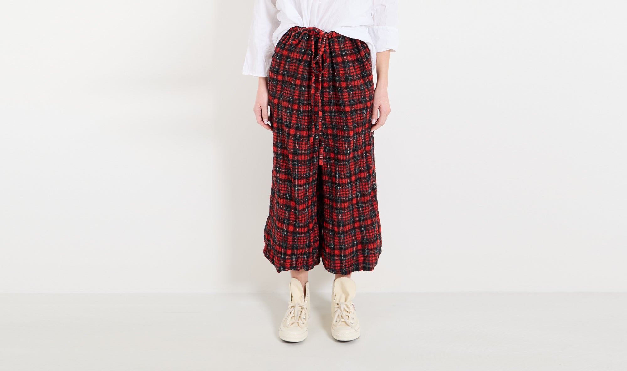 tartan wool trousers