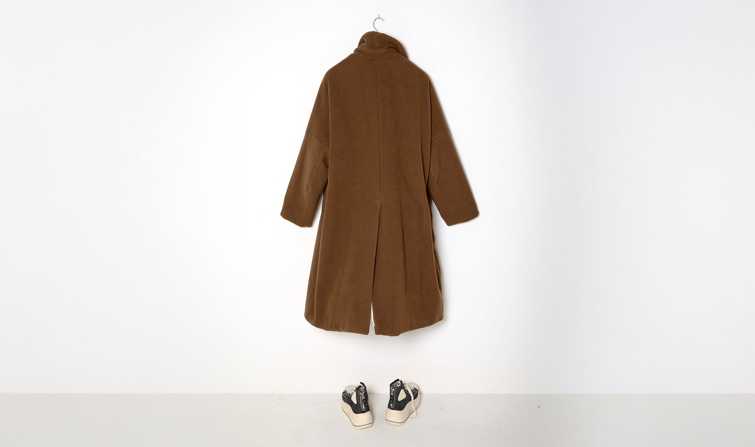 reversible brown cashmere coat