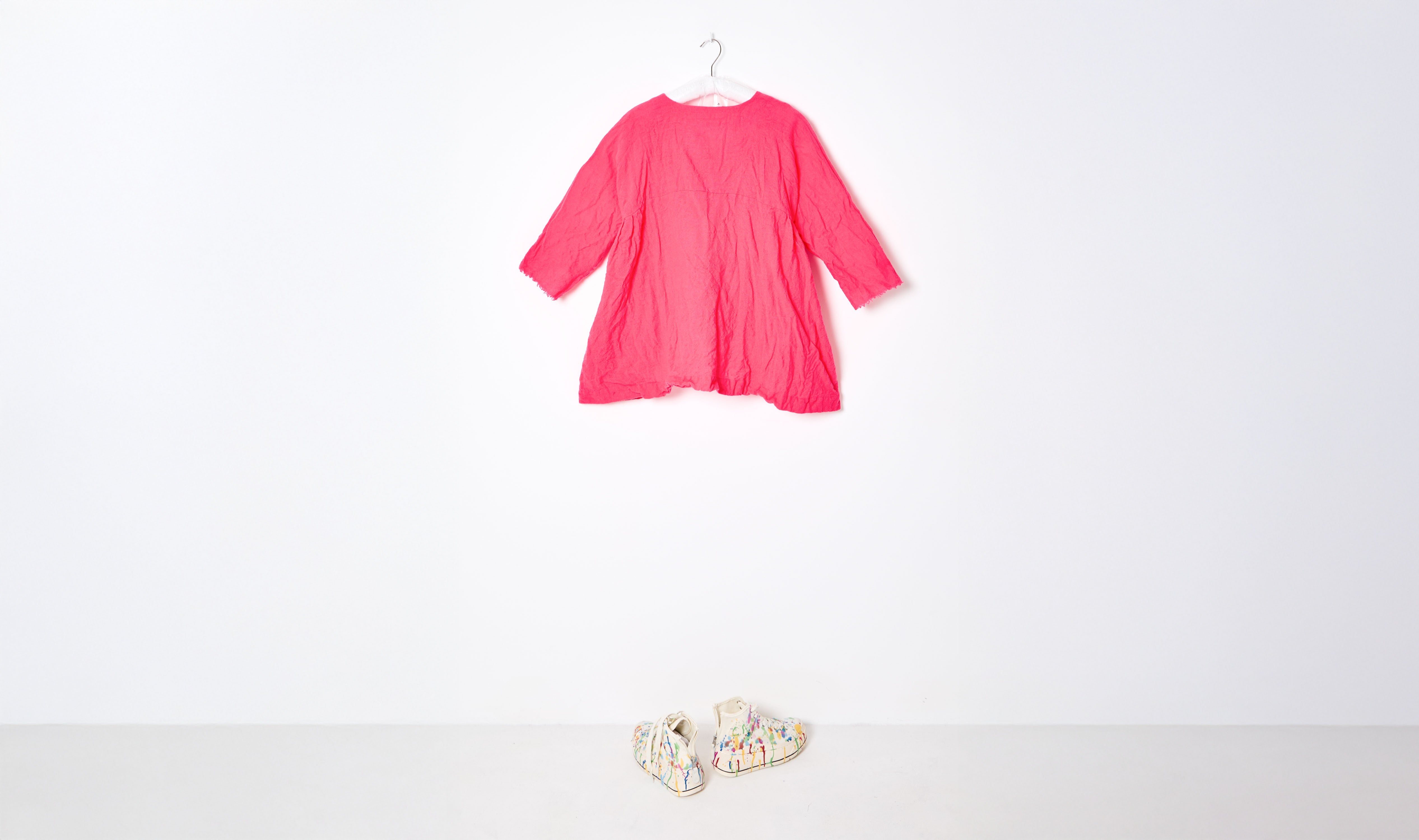 Fucsia Wool Gauze Blouse