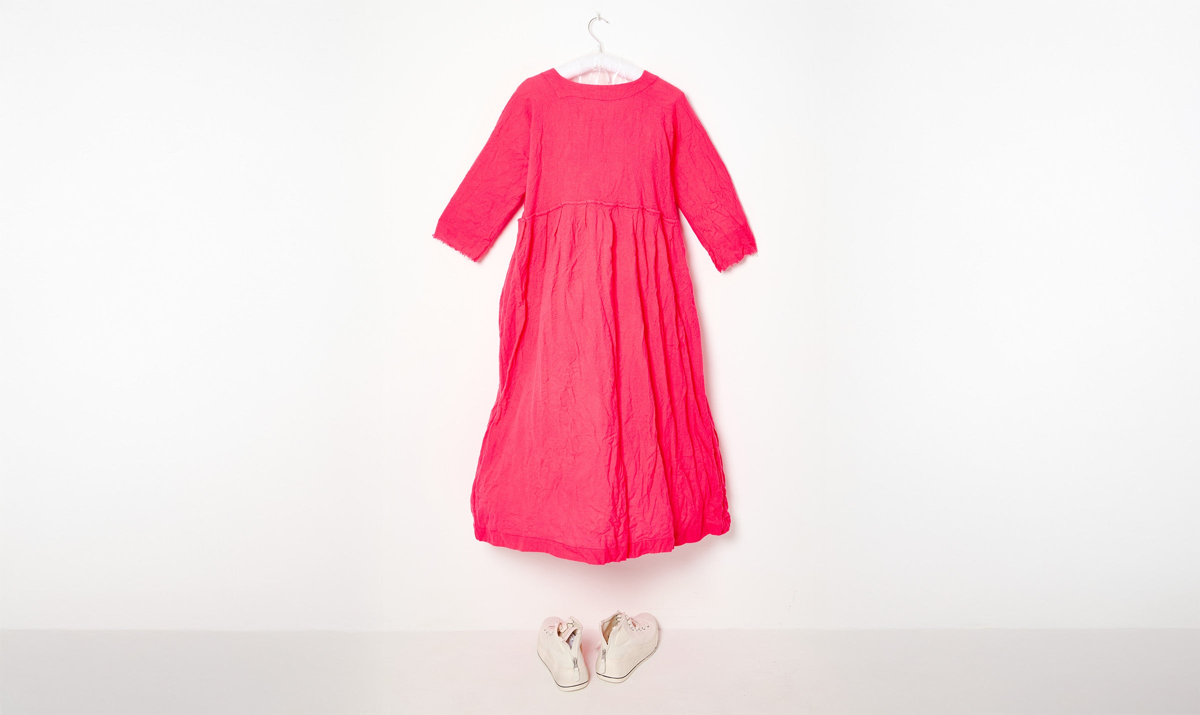 fucsia wool gauze dress