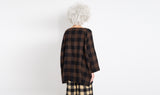 black brown check cashmere tunic