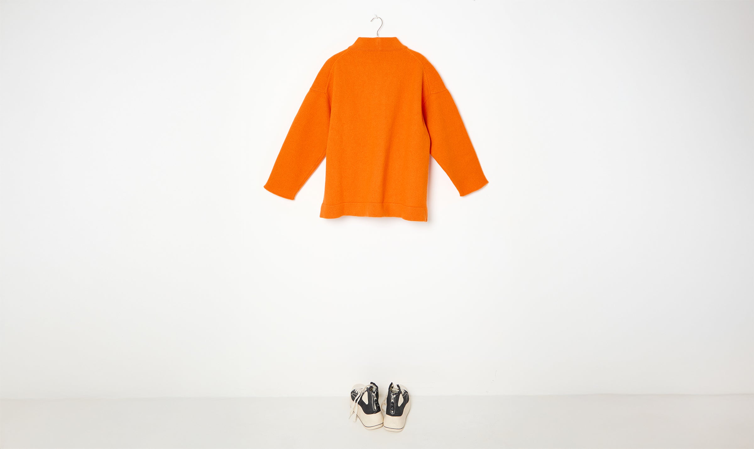orange lambswool cardigan