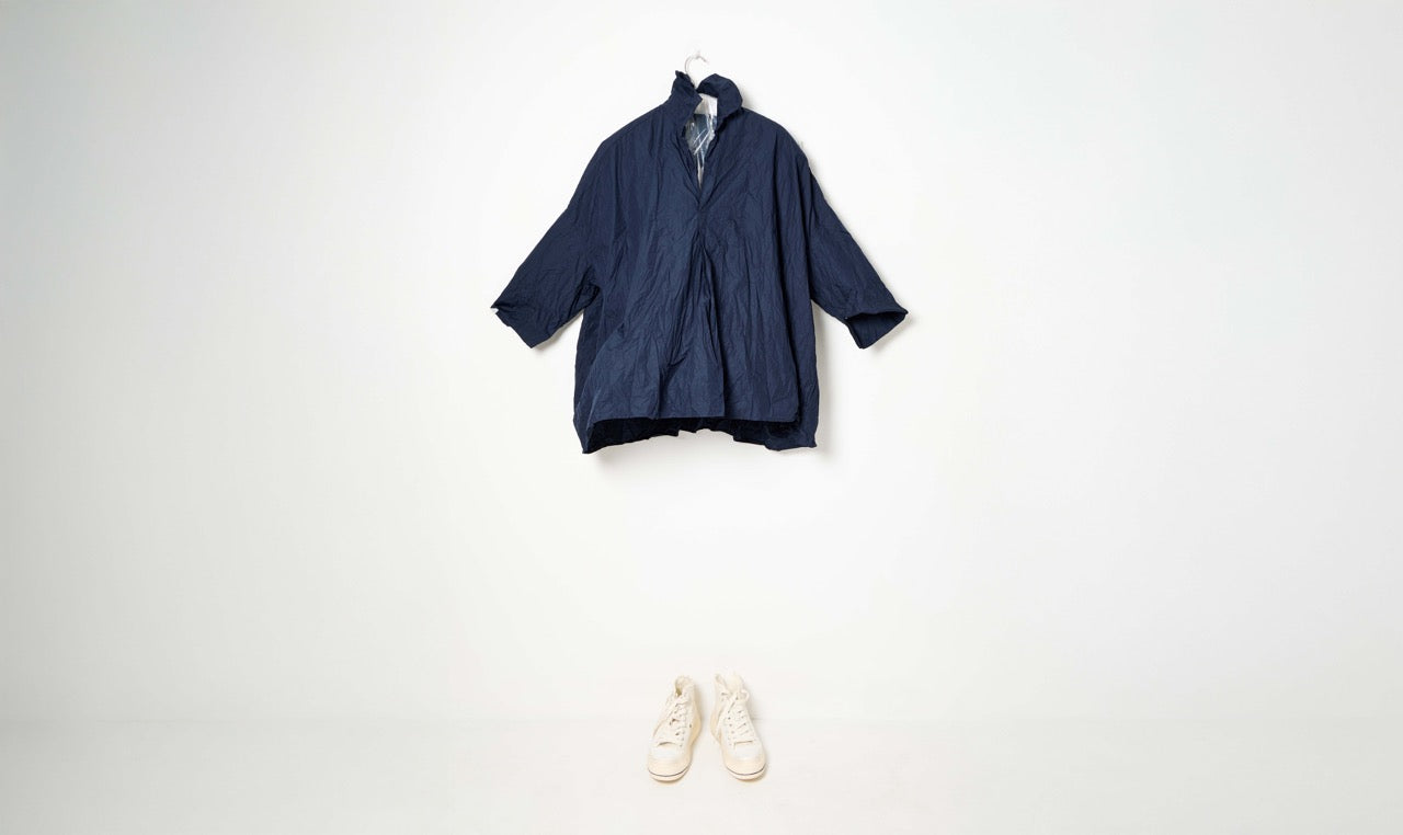 washed blue cotton shirt