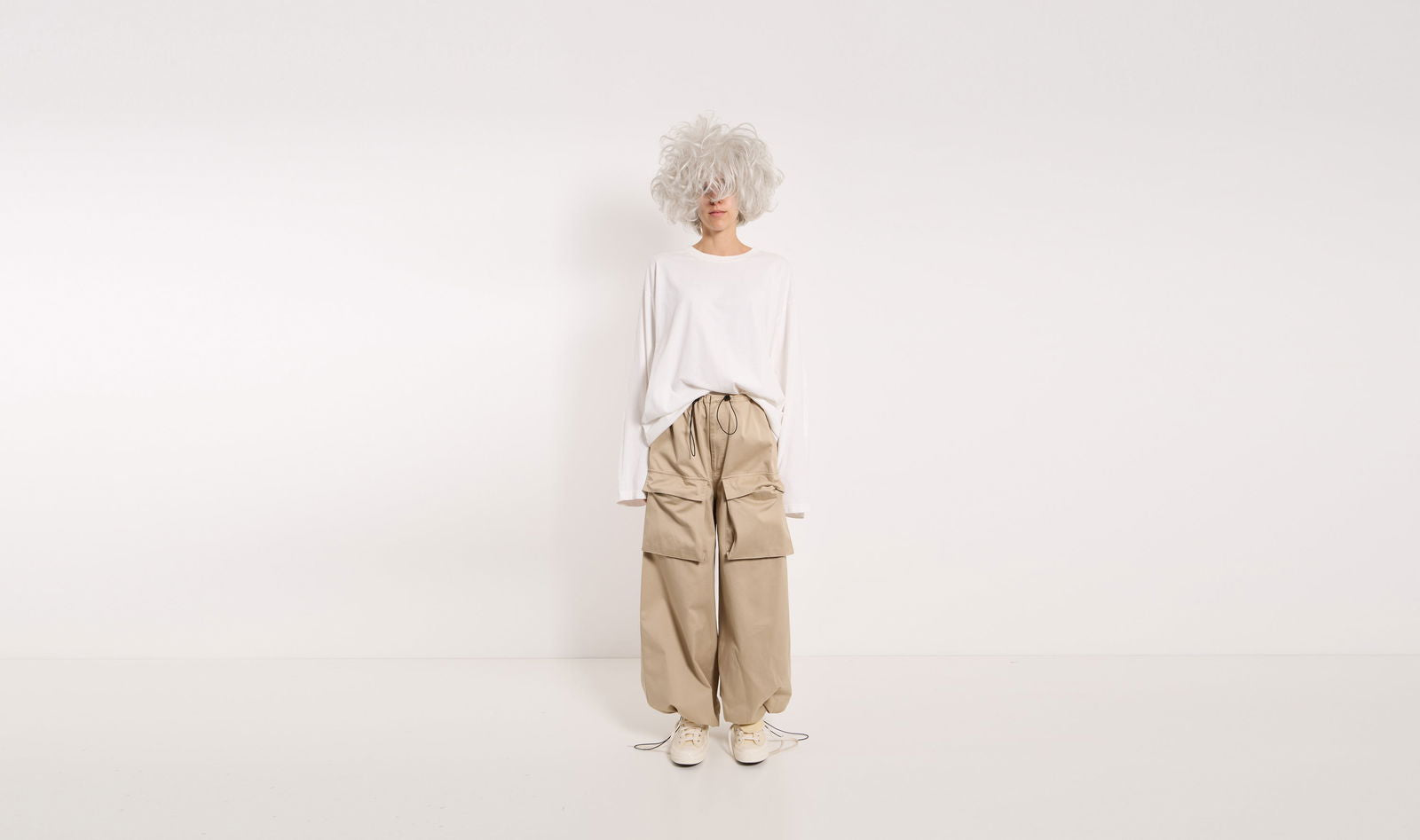 beige cotton drawstring trousers Après Paris