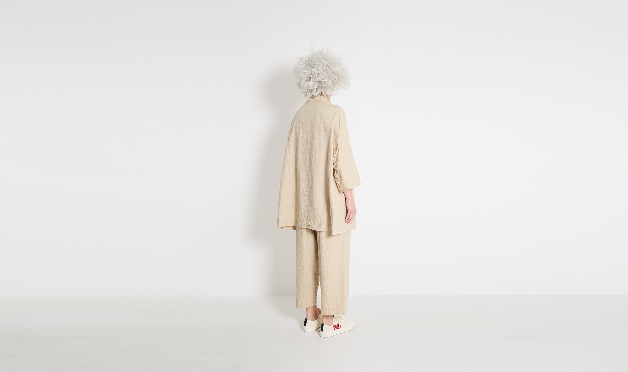 beige cotton outfit