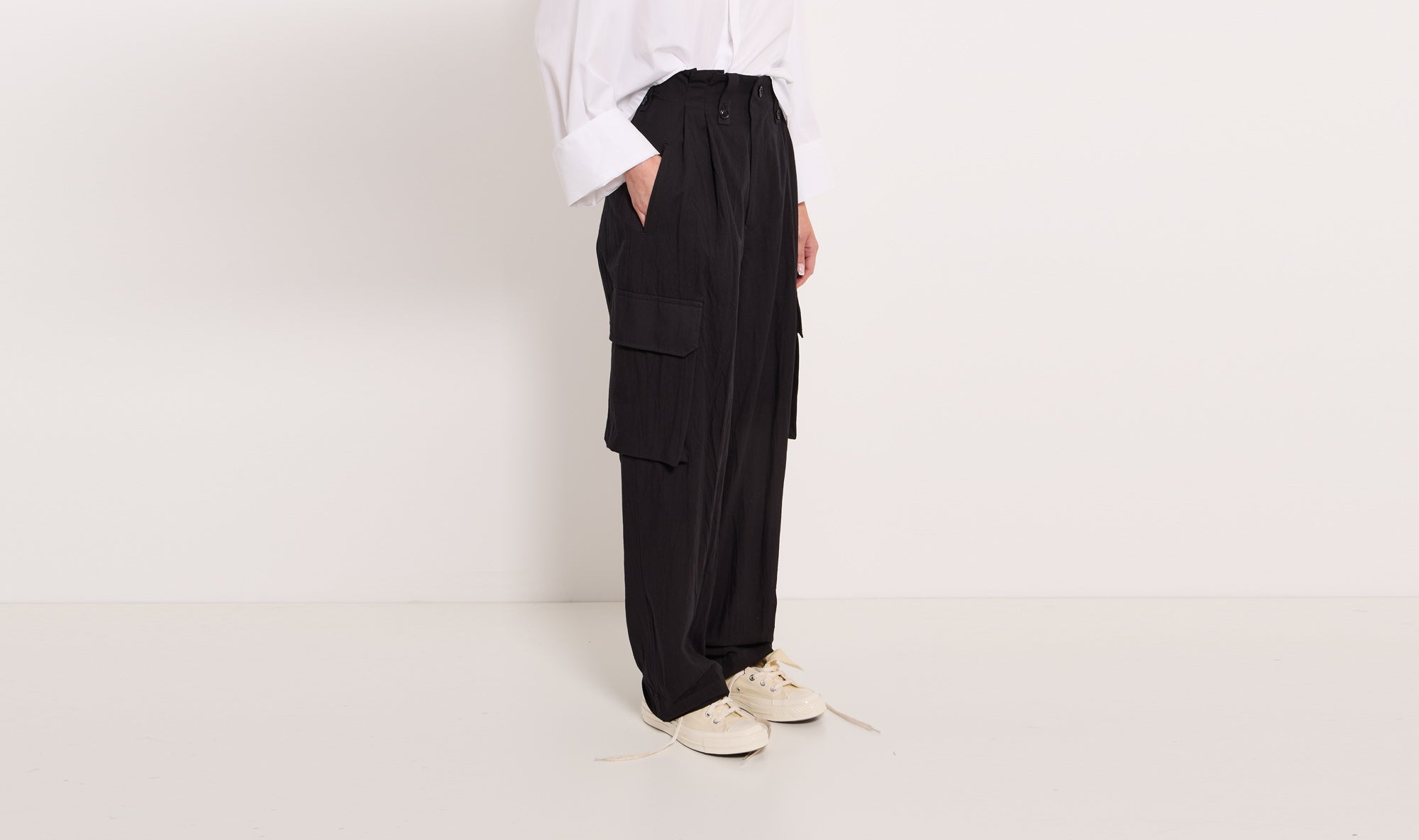 black high waist cotton trousers Après Paris