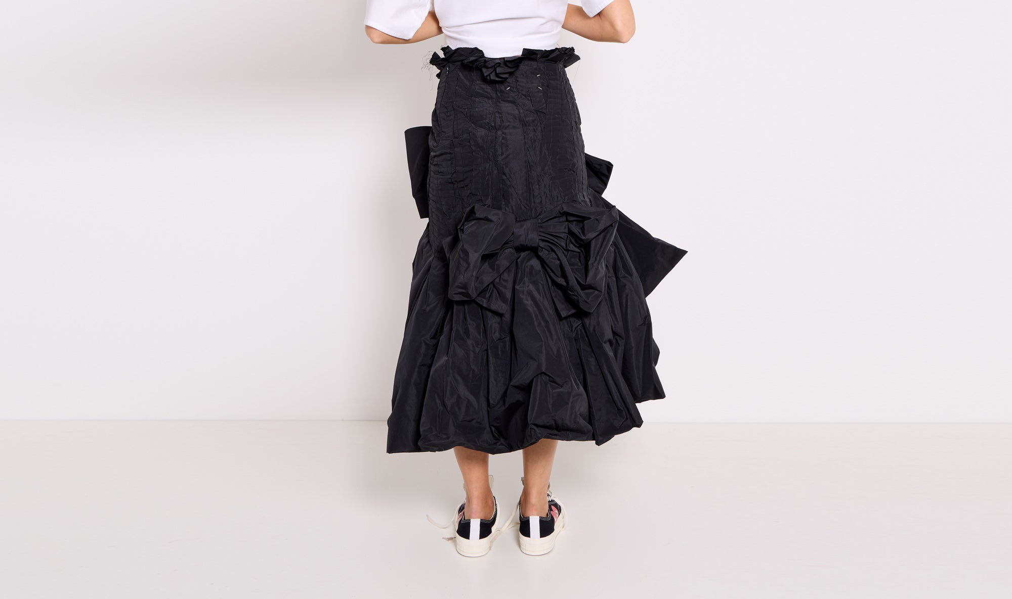 black polyester taffeta skirt Après Paris