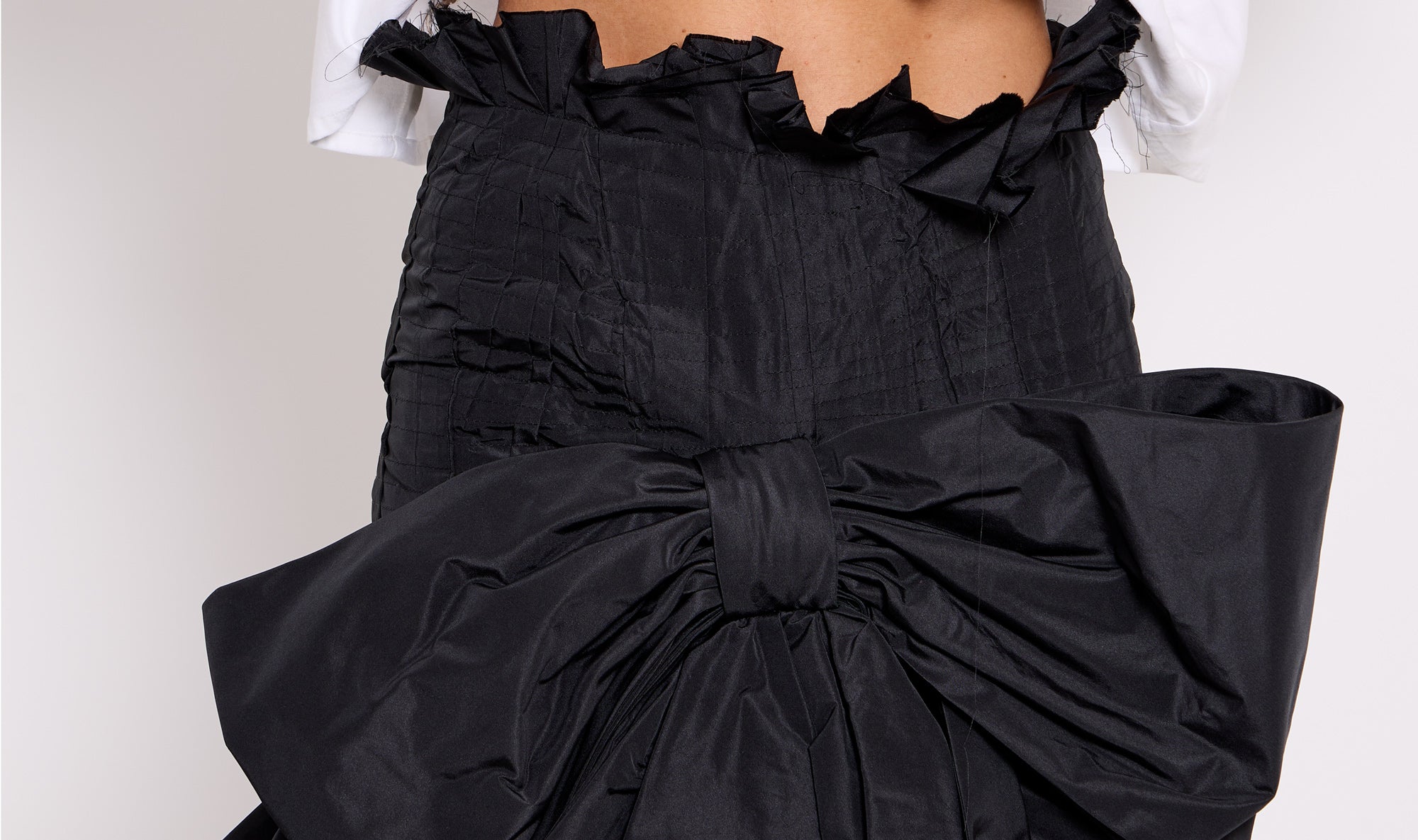 black polyester taffeta skirt Après Paris