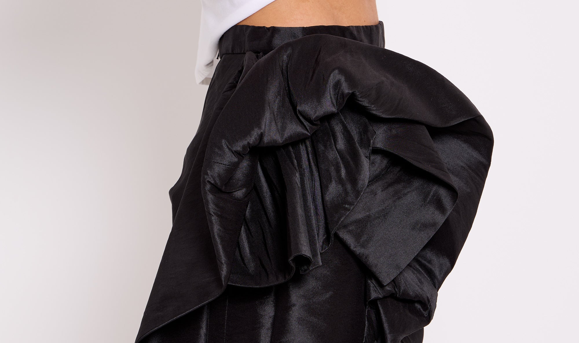 black silk polyester skirt Après Paris