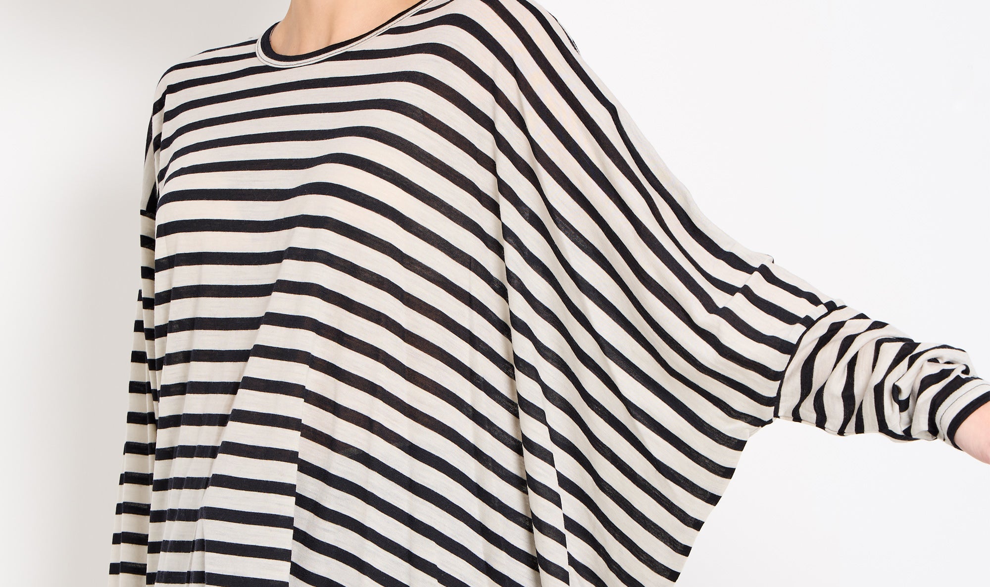 black stripes asymmetrical t-shirt Après Paris