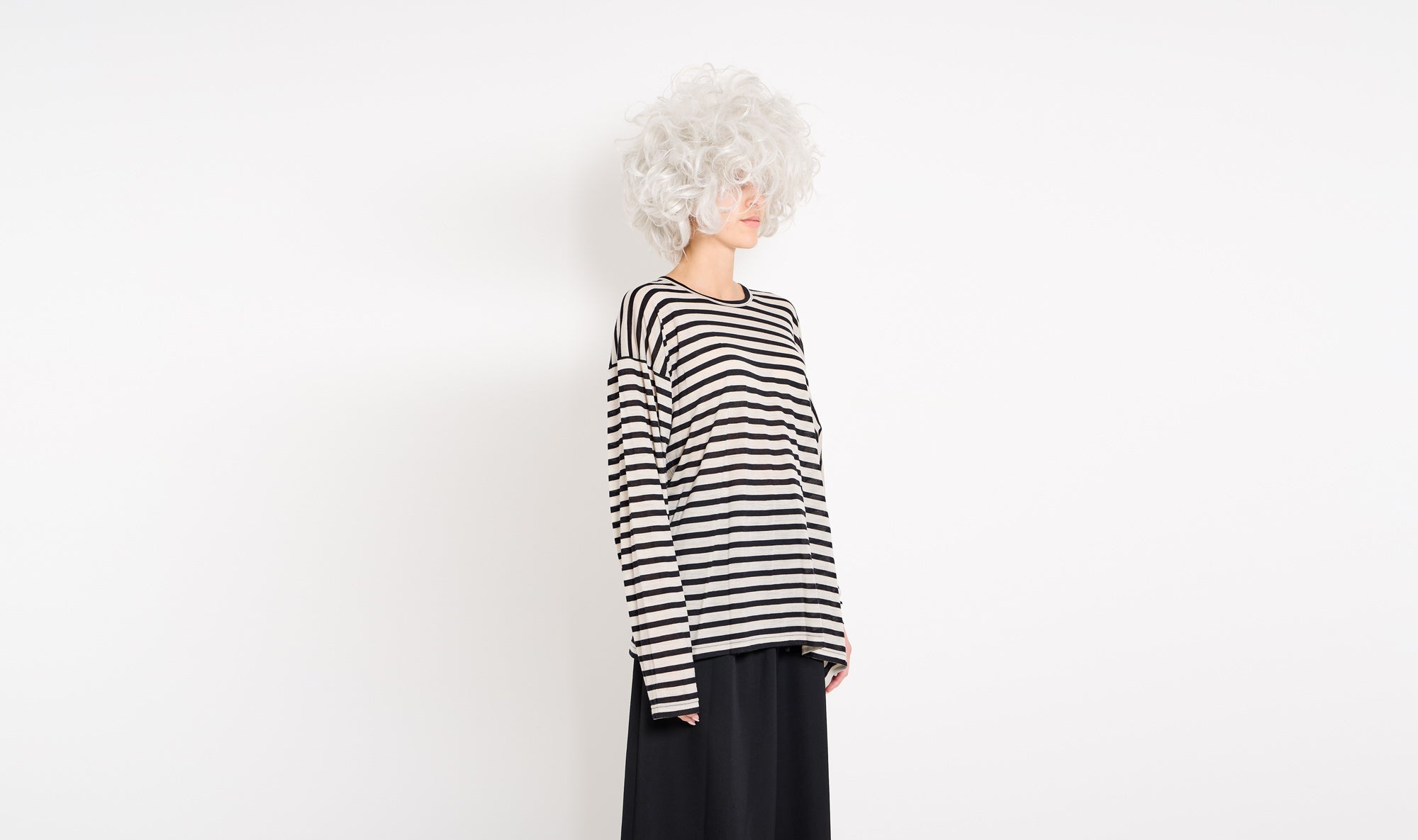 black stripes asymmetrical t-shirt Après Paris