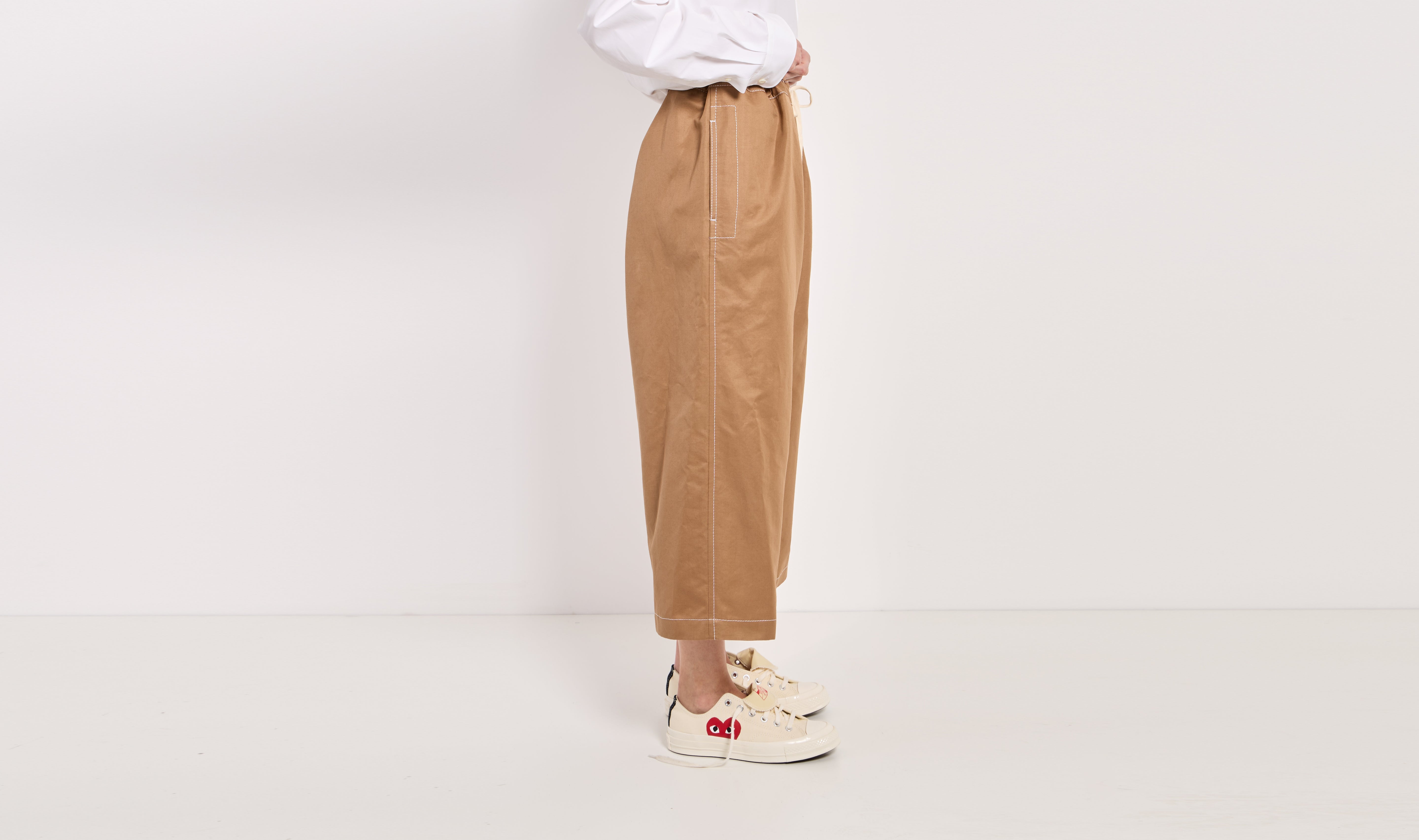 brown linen cotton trousers Après Paris