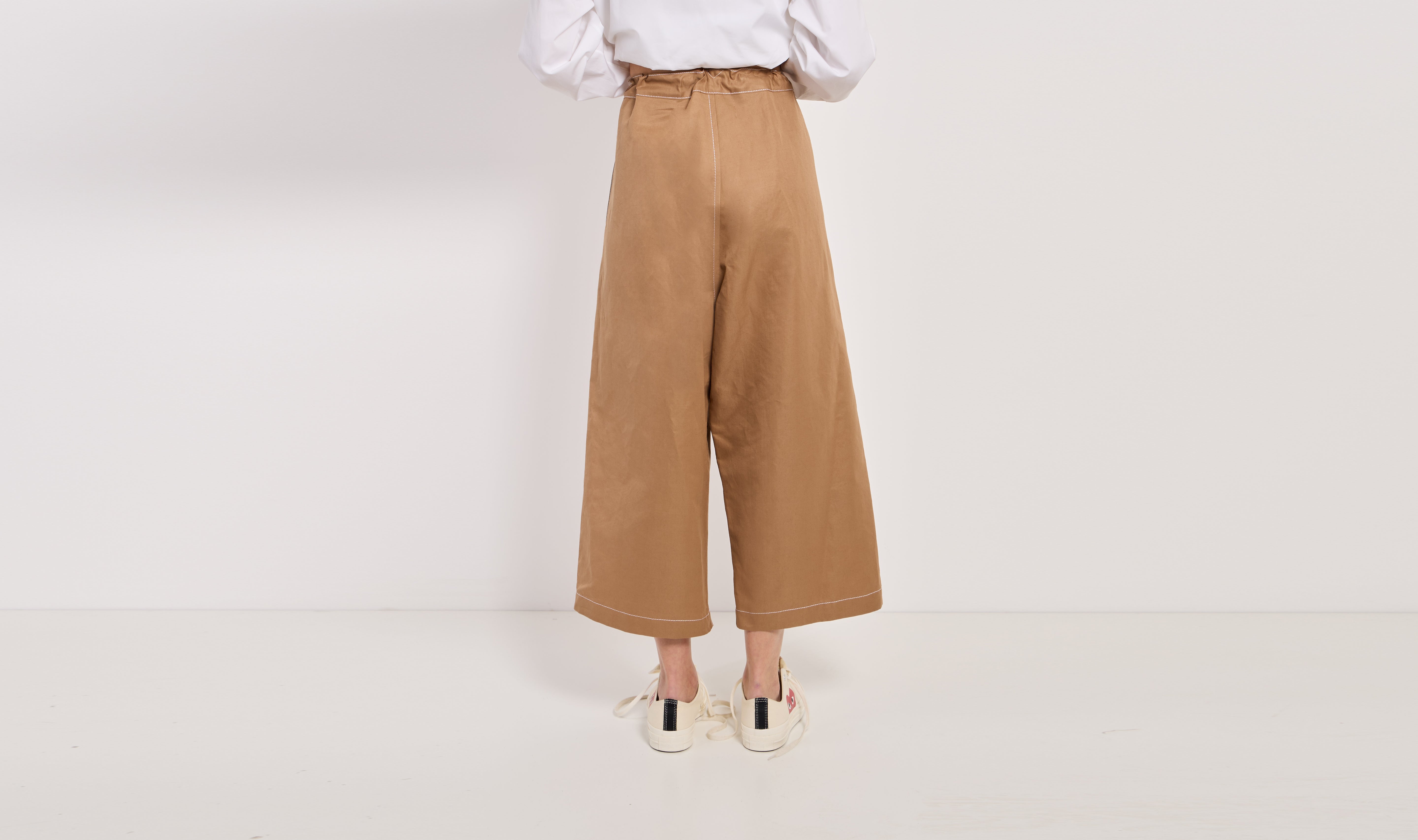 brown linen cotton trousers Après Paris