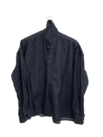 dark blue denim shirt