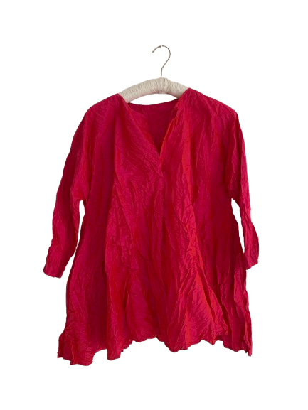 fucsia silk tunic