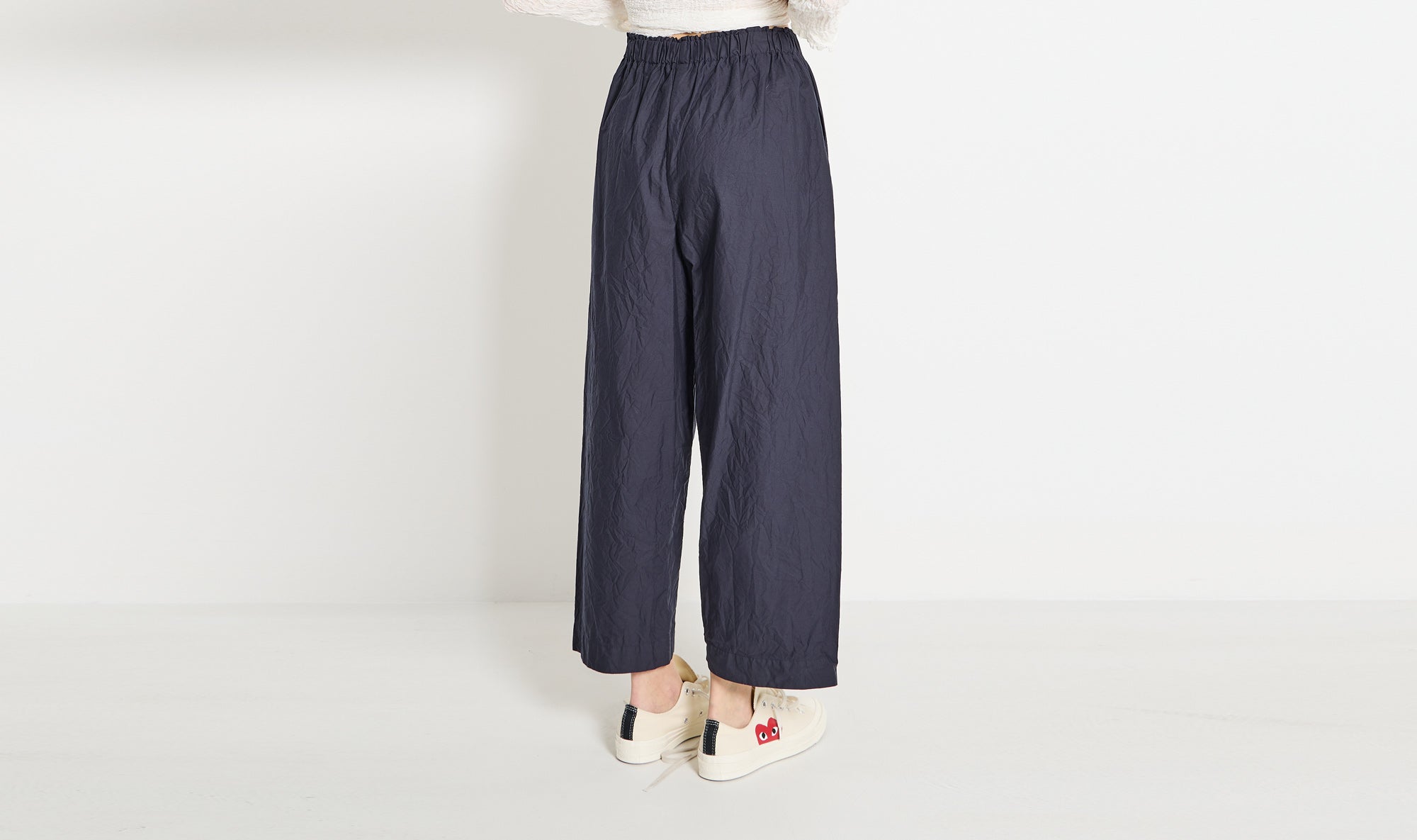 pantaloni cotone navy