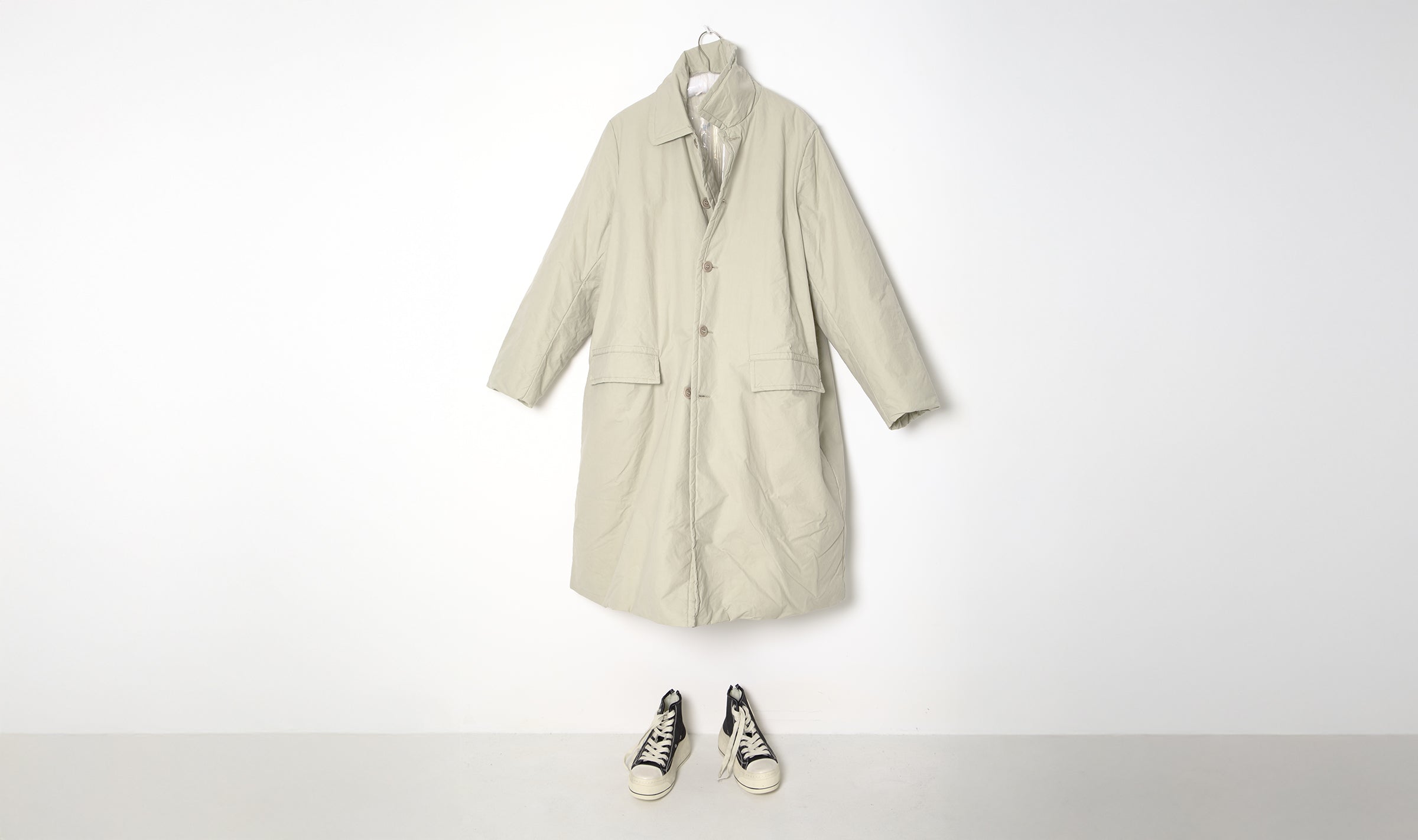 clay long classic overcoat