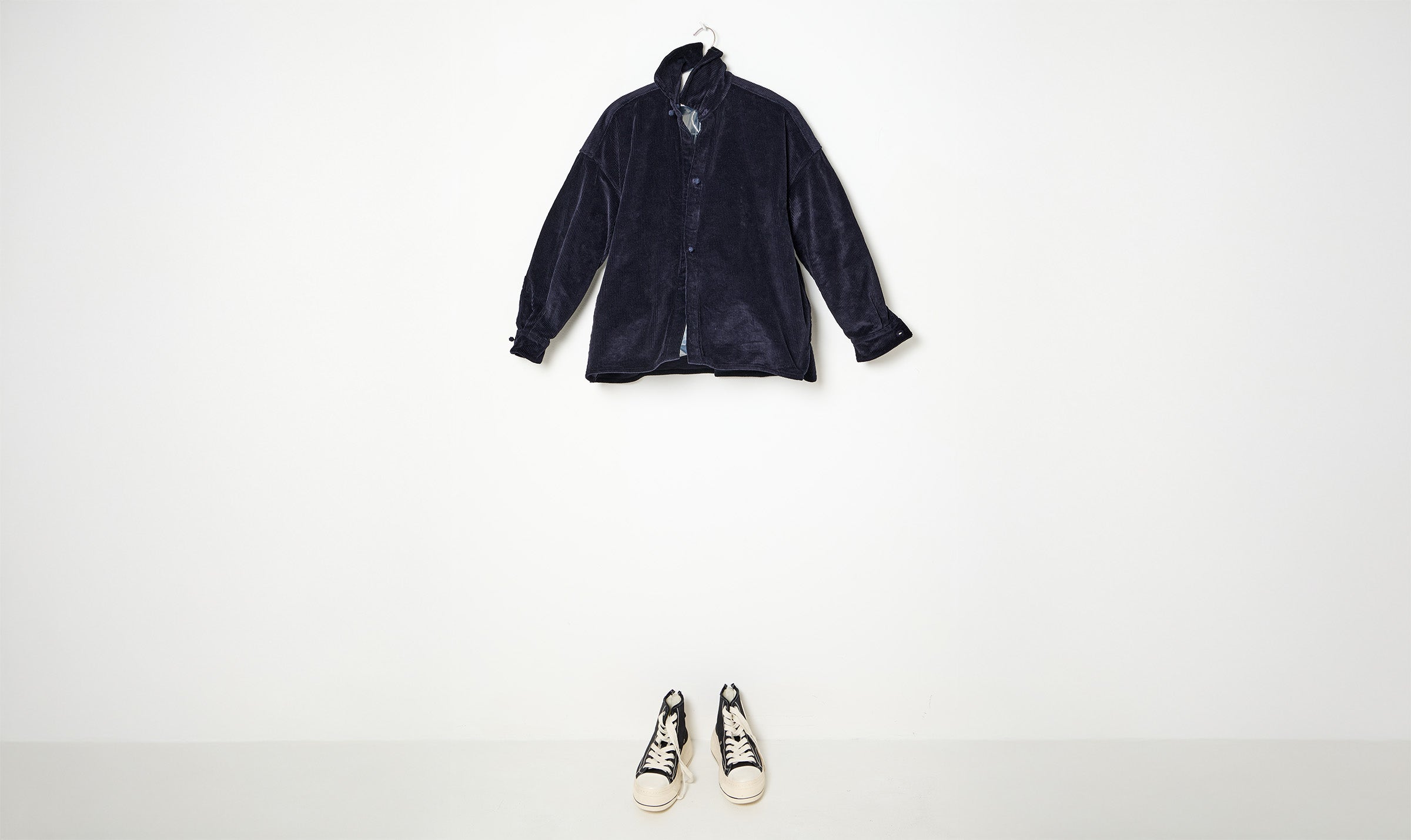 blue corduroy cotton shirt