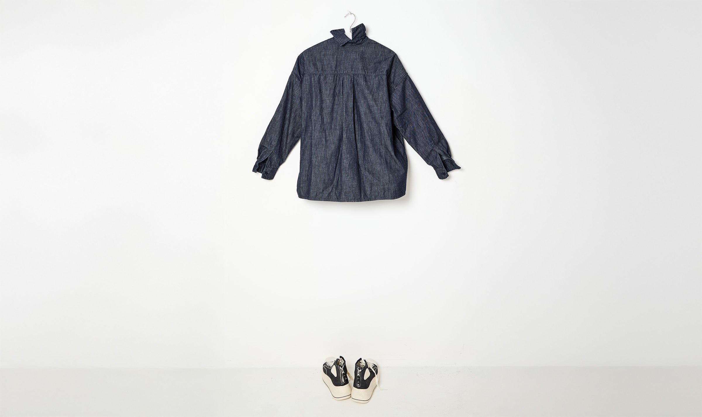 dark blue denim shirt