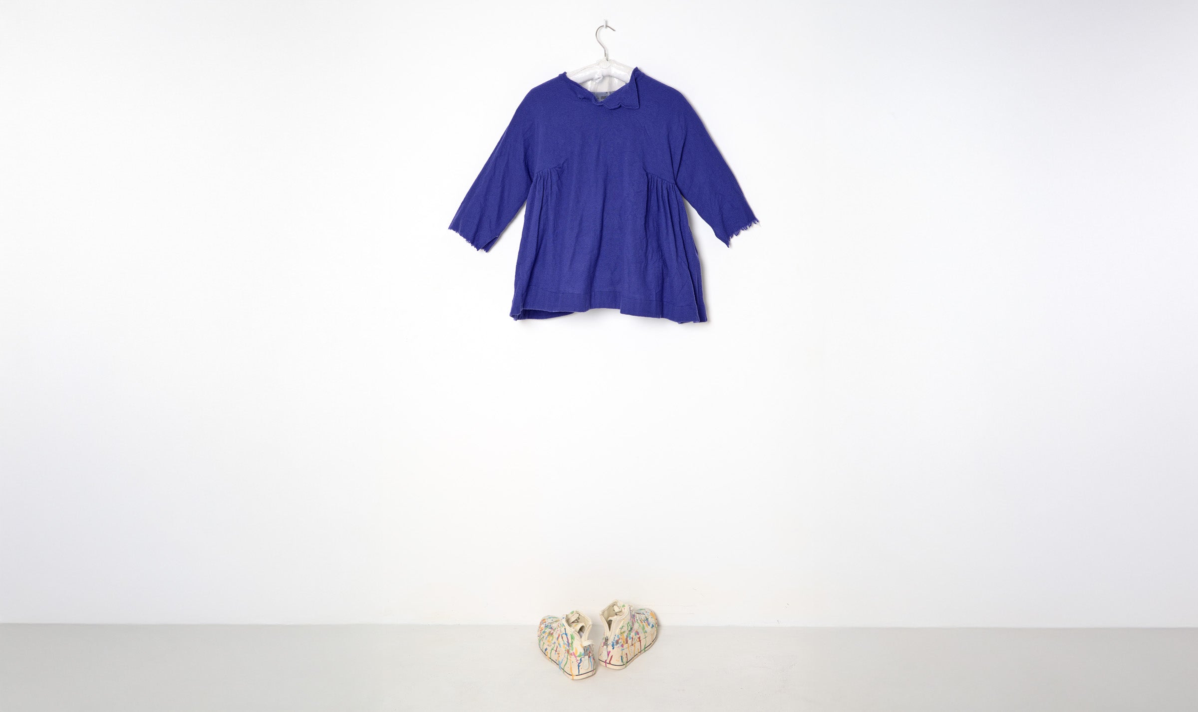 electric blue wool tunic