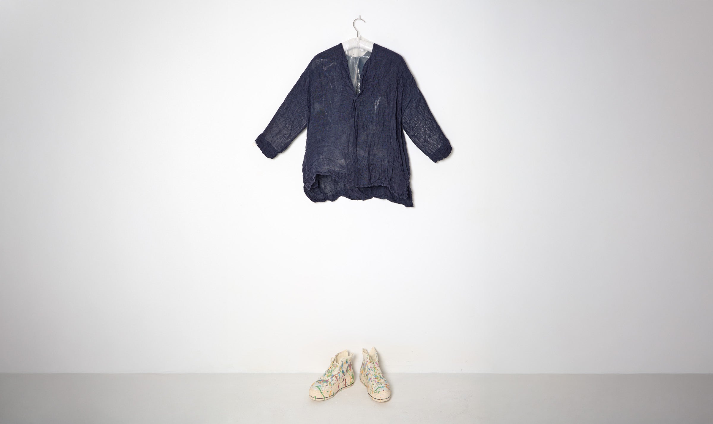 navy linen gauze tunic