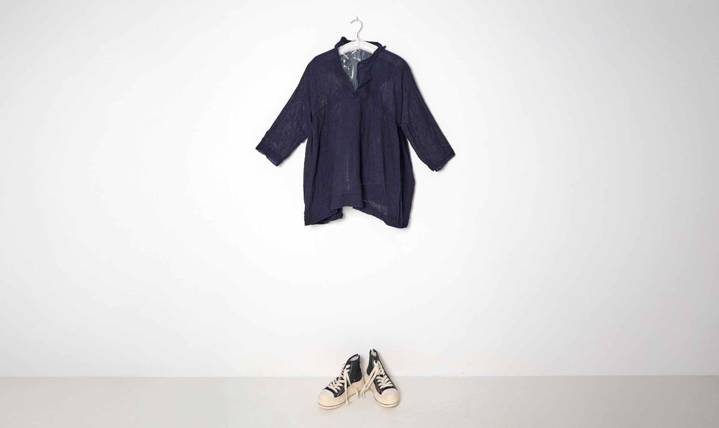 navy wool tunic