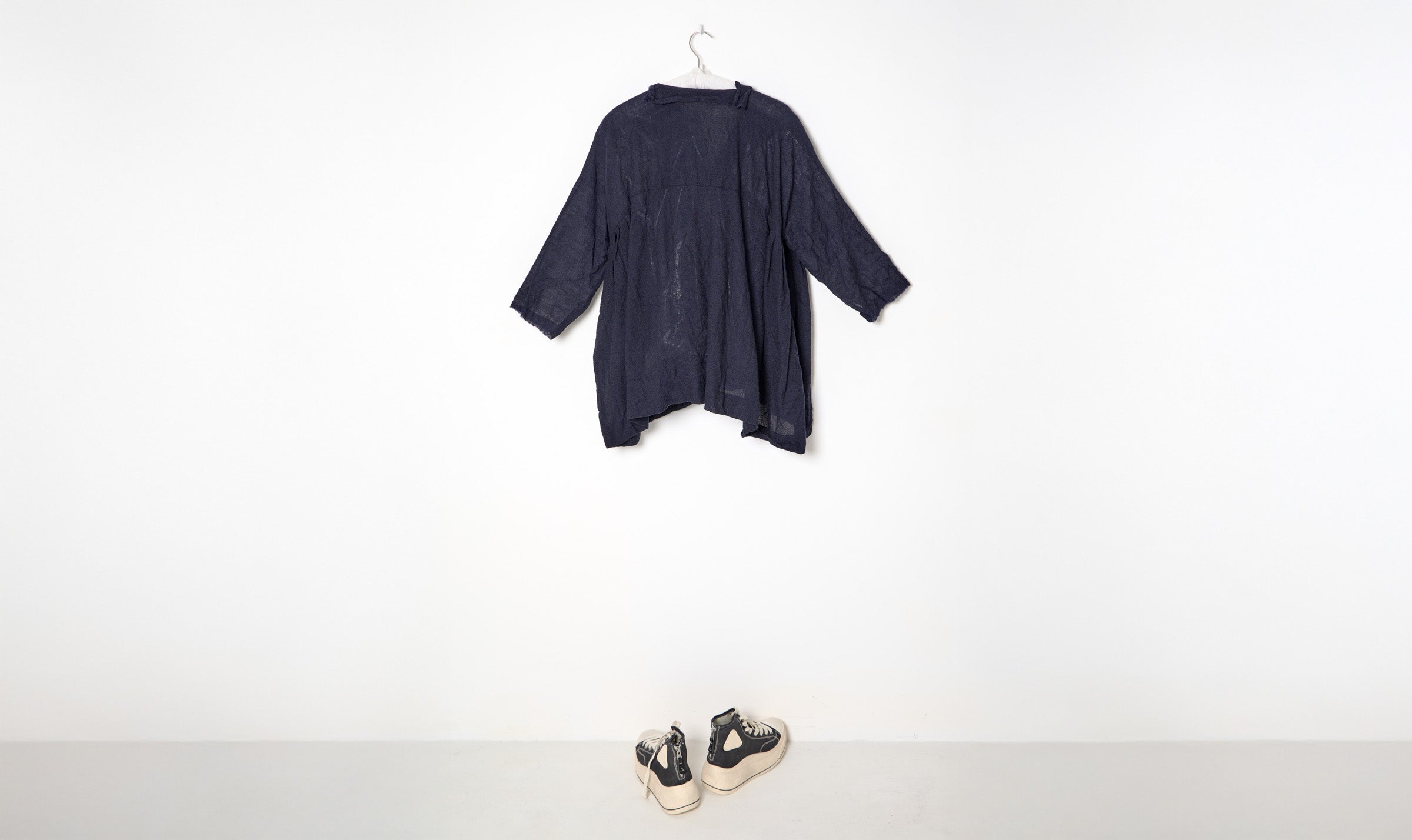 navy wool tunic