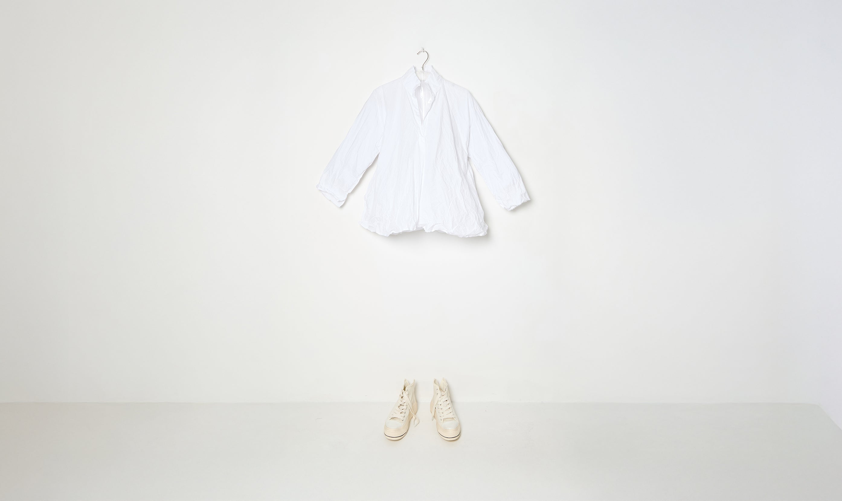 washed cotton white blouse