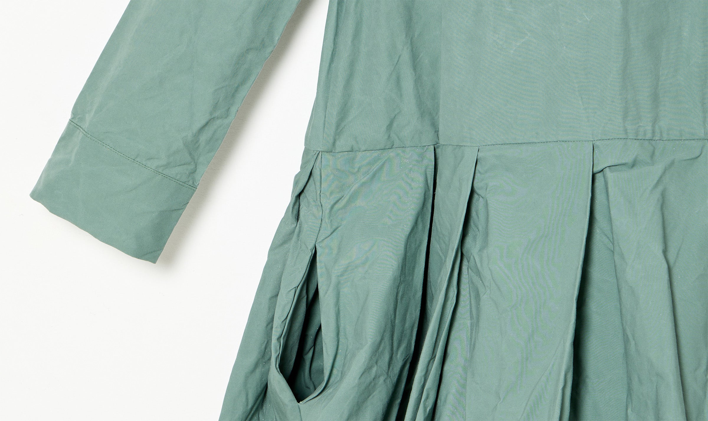 waxed cotton mint green dress