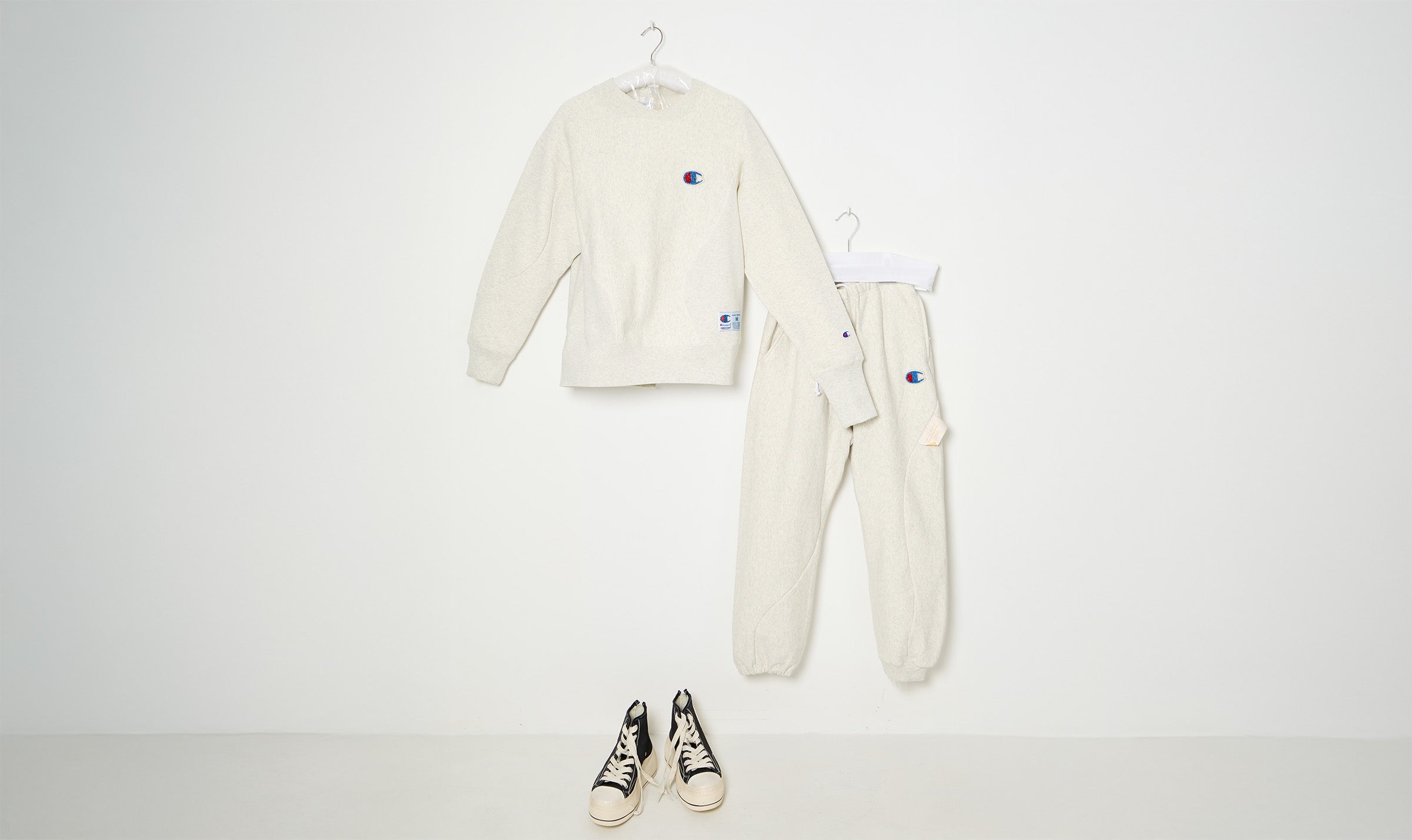 undercover x champion off white cotton jersey outfit