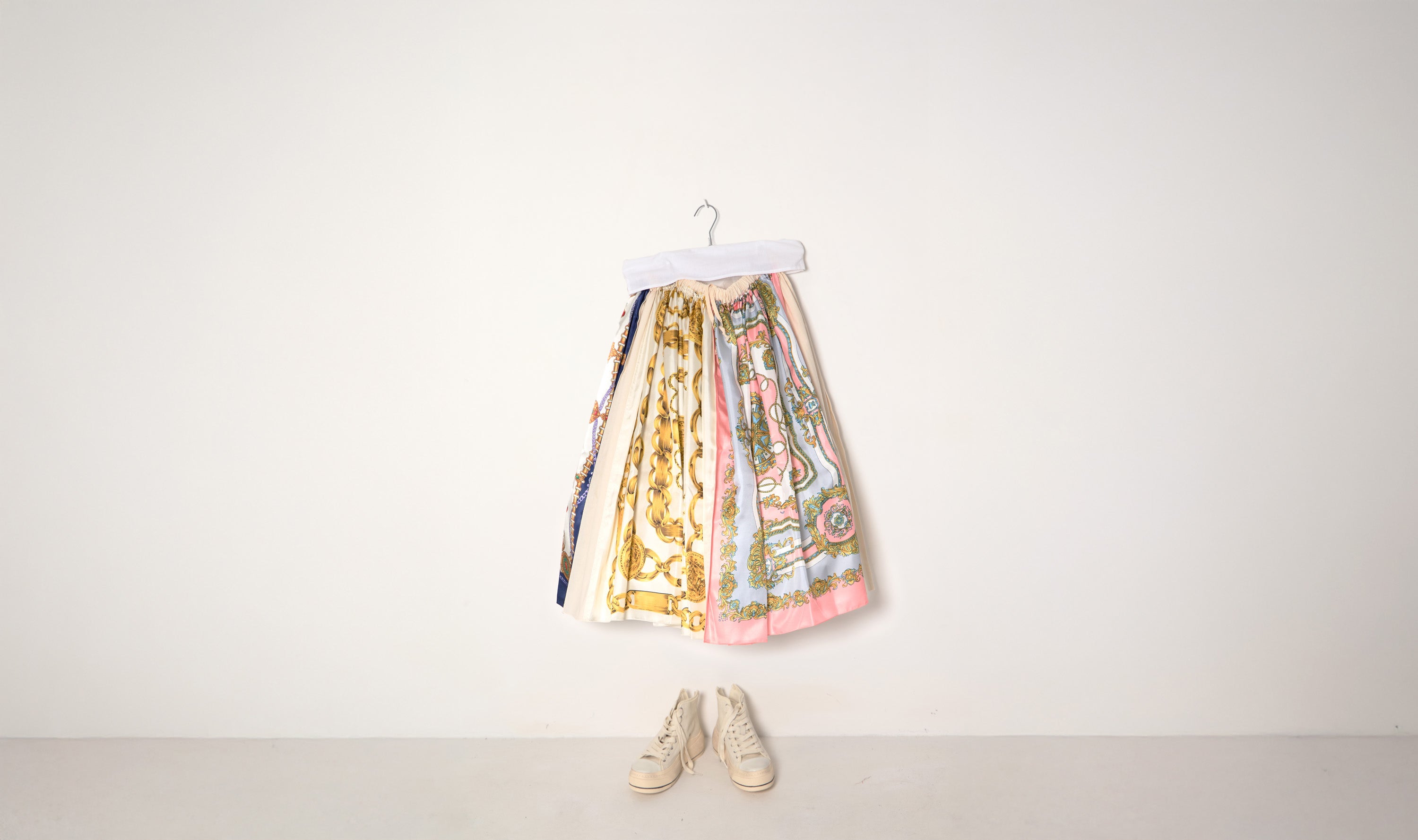 Foulard Print Poly Skirt