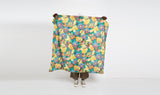 multicolor yellow flowers cotton scarf