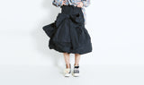 black polyester taffeta skirt