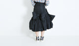 black polyester taffeta skirt