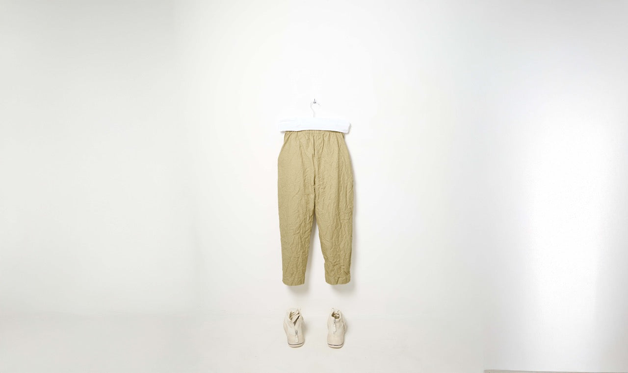 washed khaki cotton cigarette pants