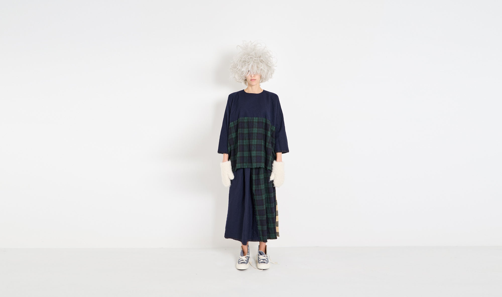 multicolor  tartan wool outfit