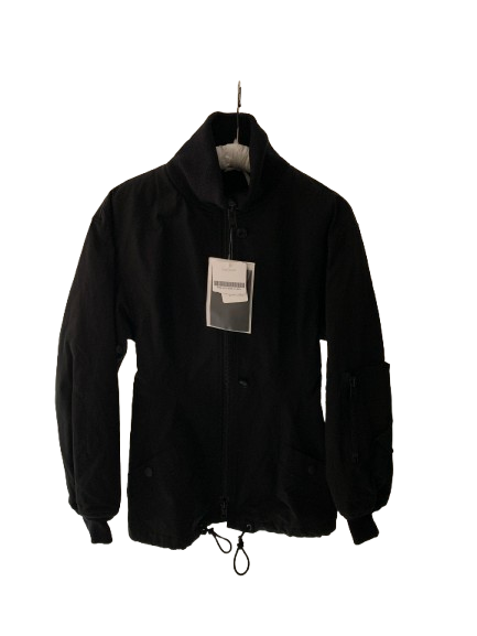 black windbreaker jacket