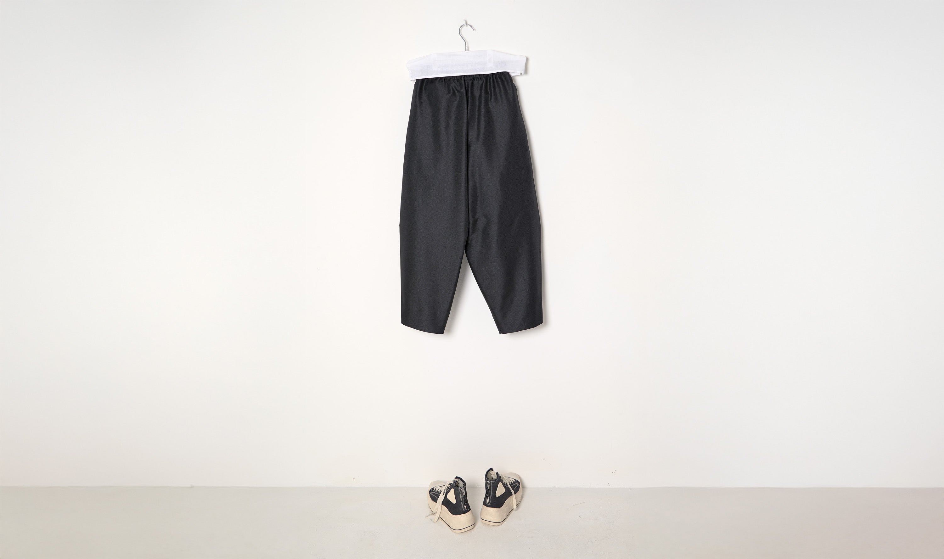 Shiny Black Gabardine Pants