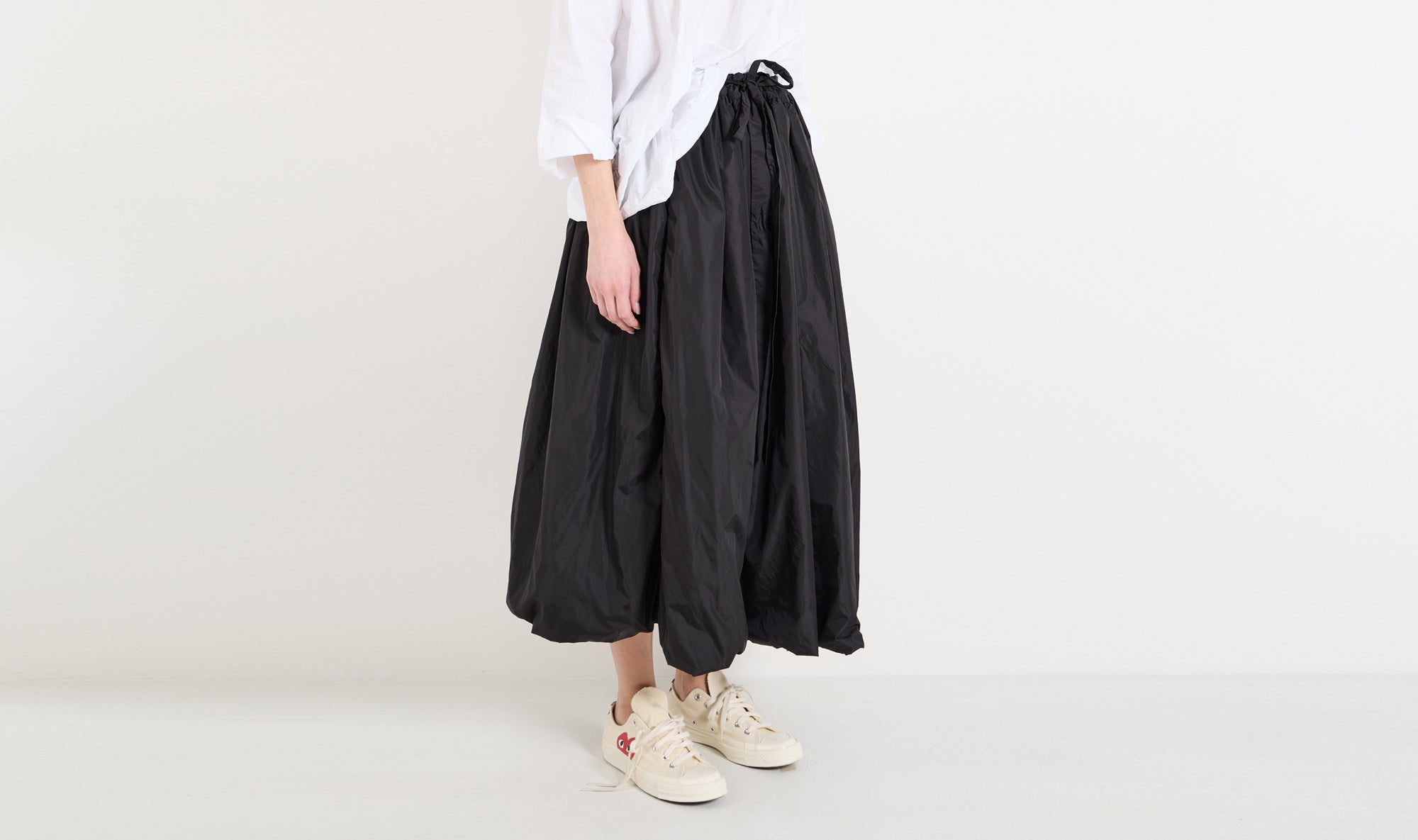 black reversible skirt