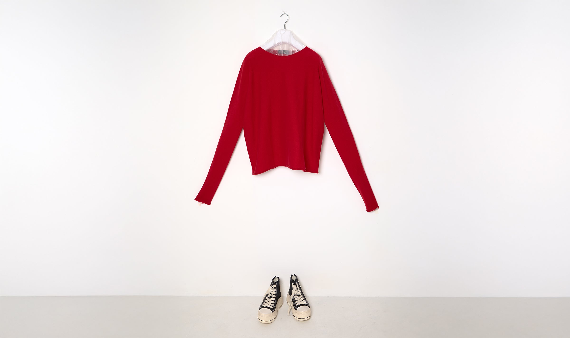 red cashmere sweather