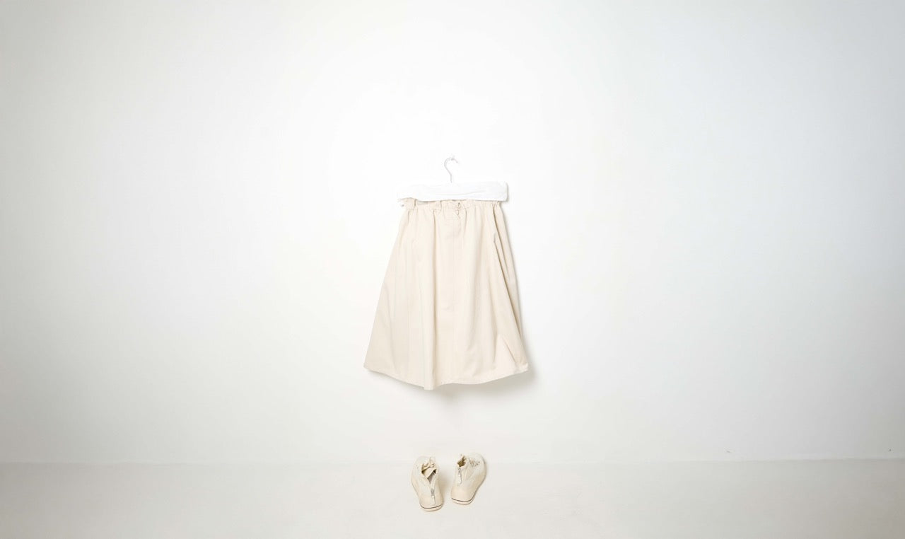 light beige round skirt