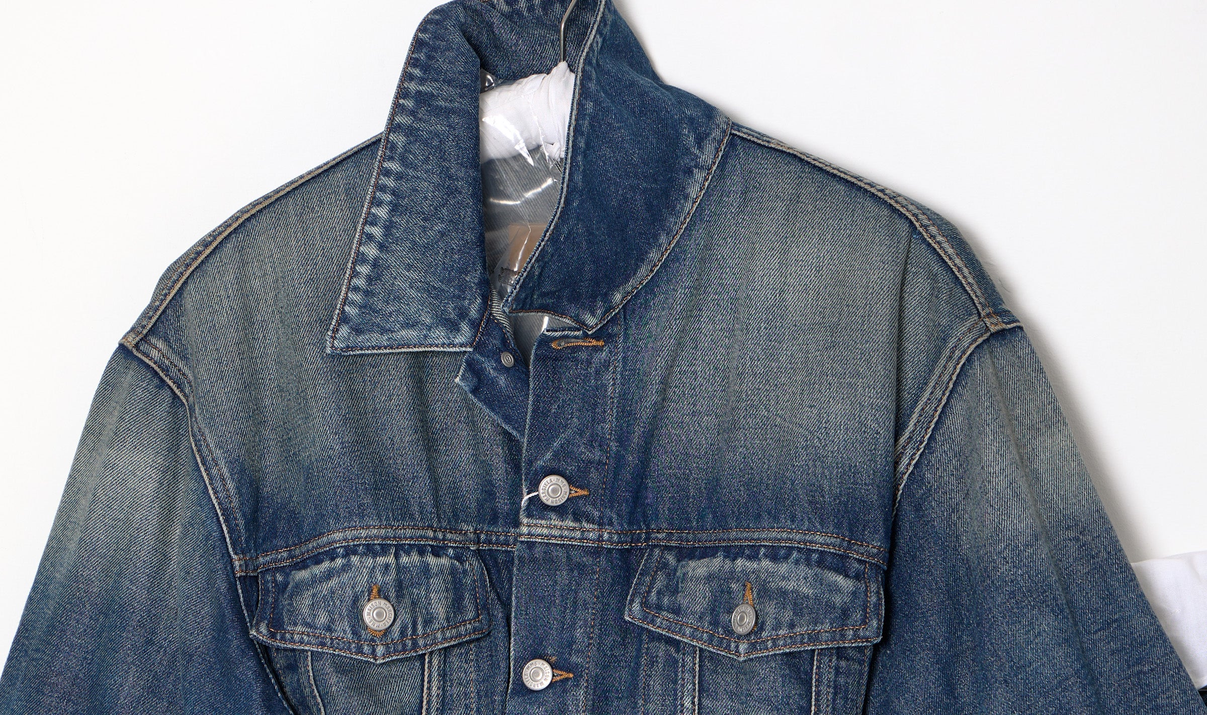 Gentle Flake Cotton Denim Blue Jacket