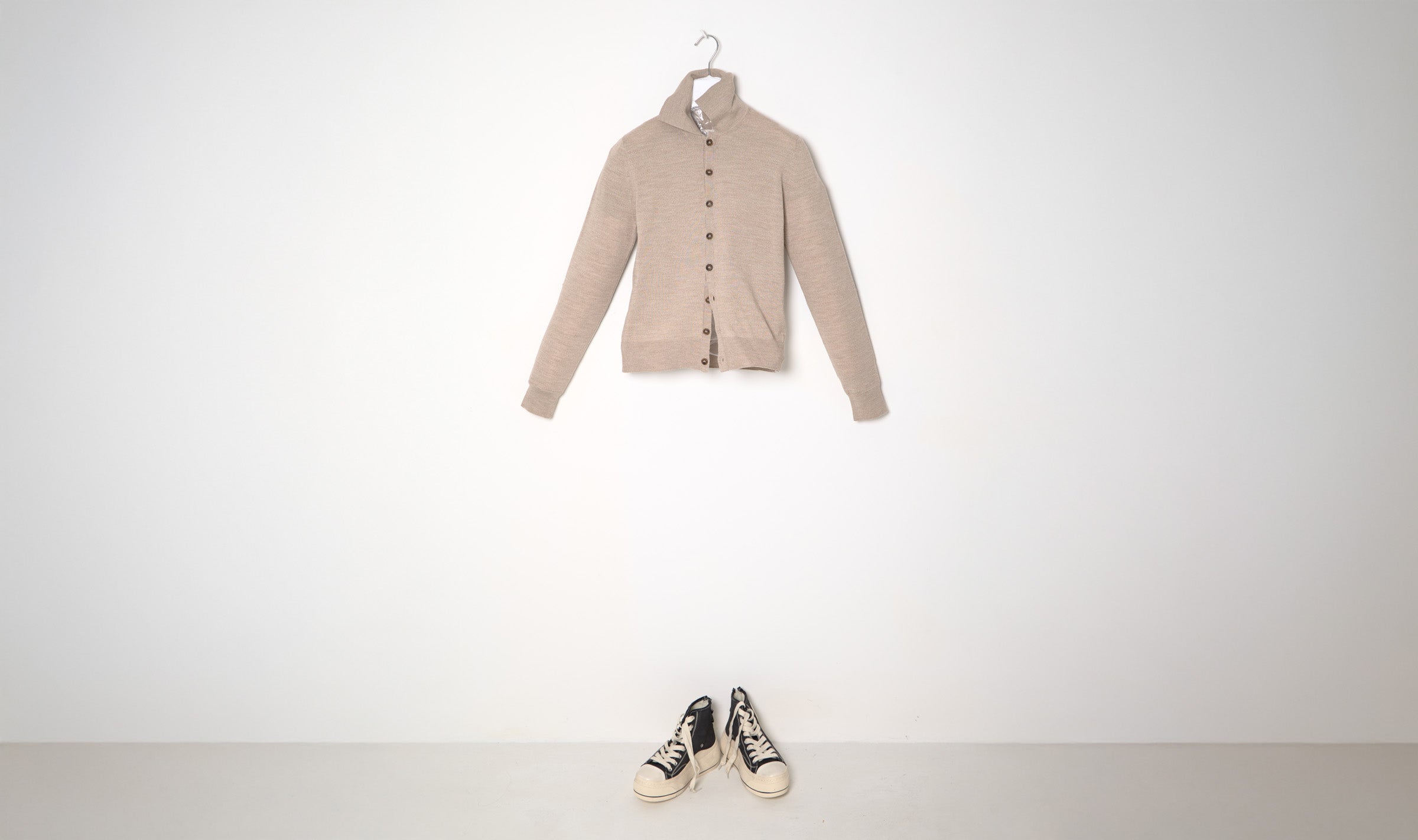 Beige Wool Cardigan