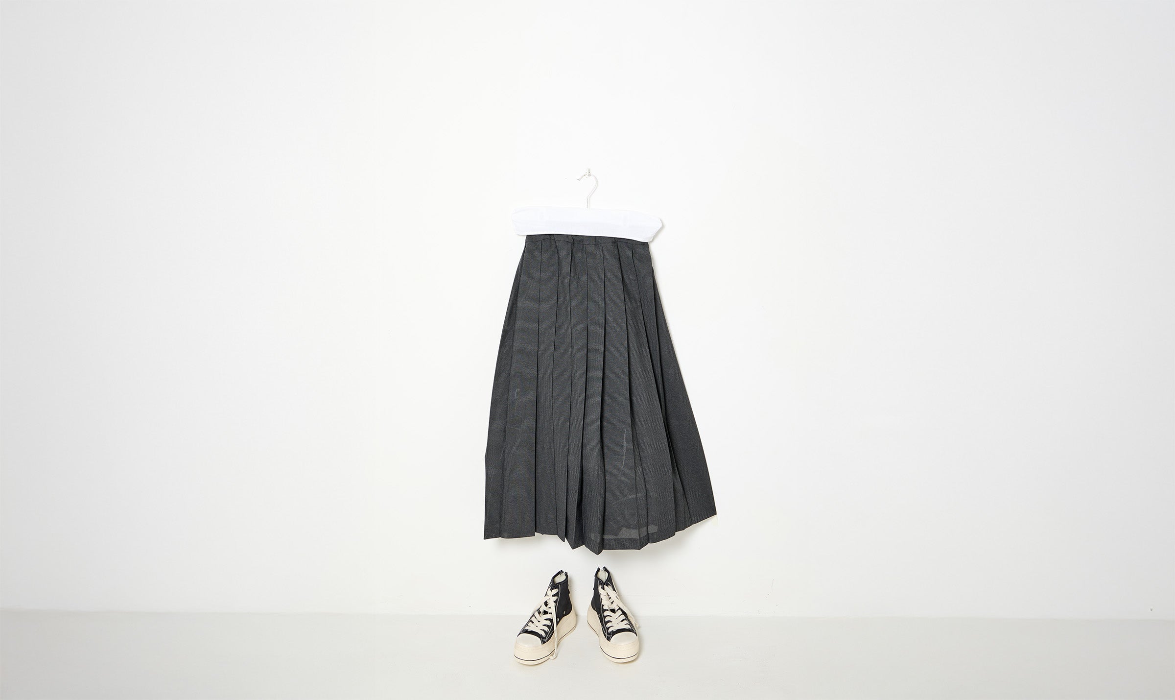 light black flared skirt