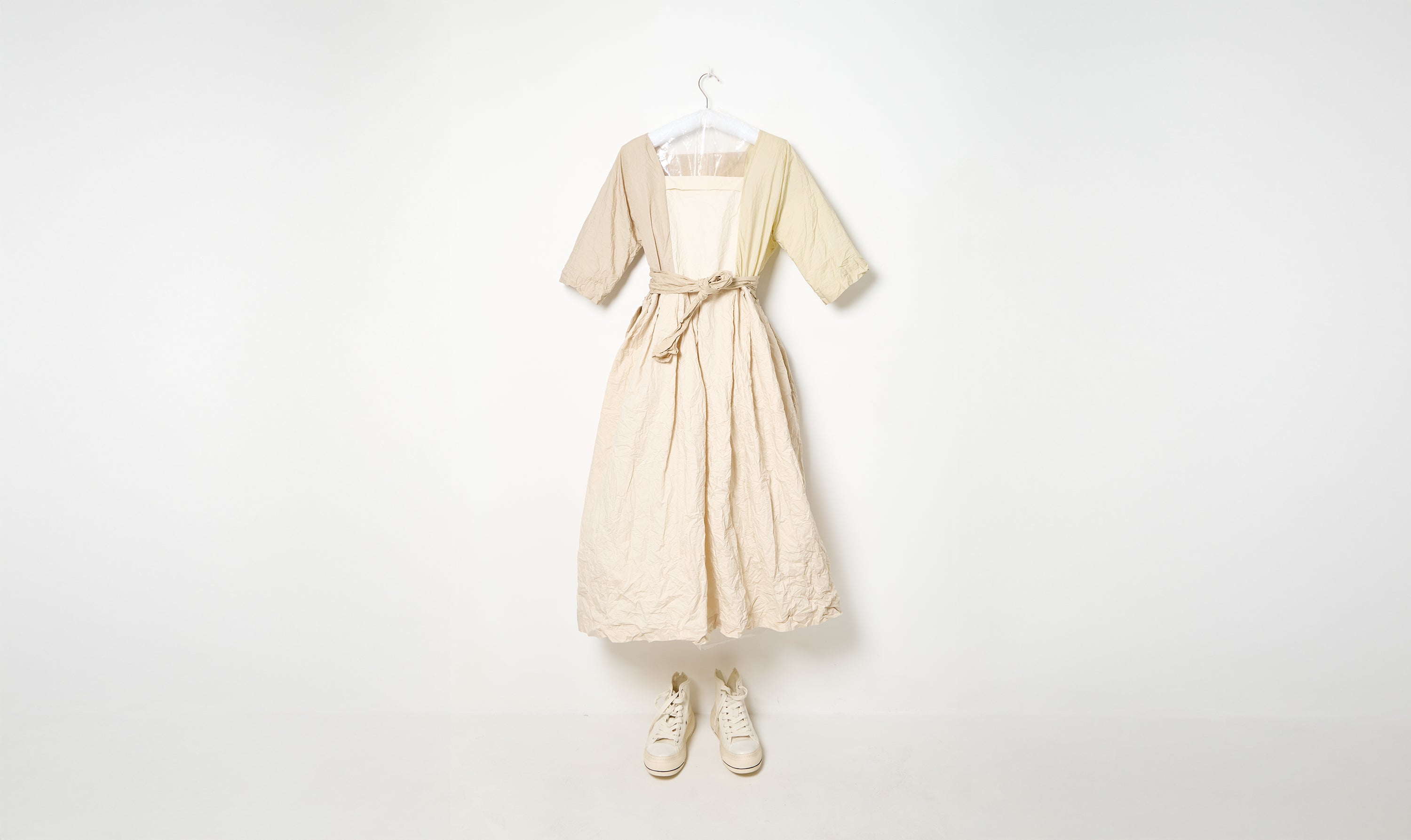 natural washed cotton dress ptc collar